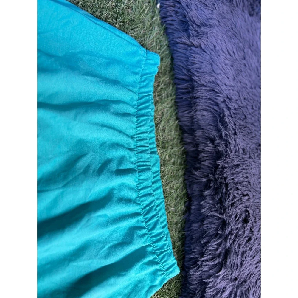 Shein Skirt Blue Mini Elastic Waist Casual Everyday‎ Short Summer Beach